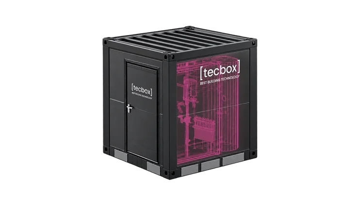 Schnittbild einer [tecbox] in der Ausführung 4 m², geschlossen